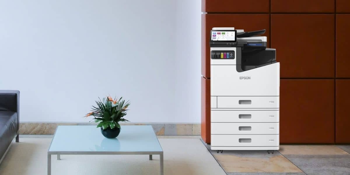 floor-standing photocopier in an office