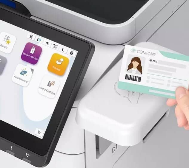ID card next to a photocopier